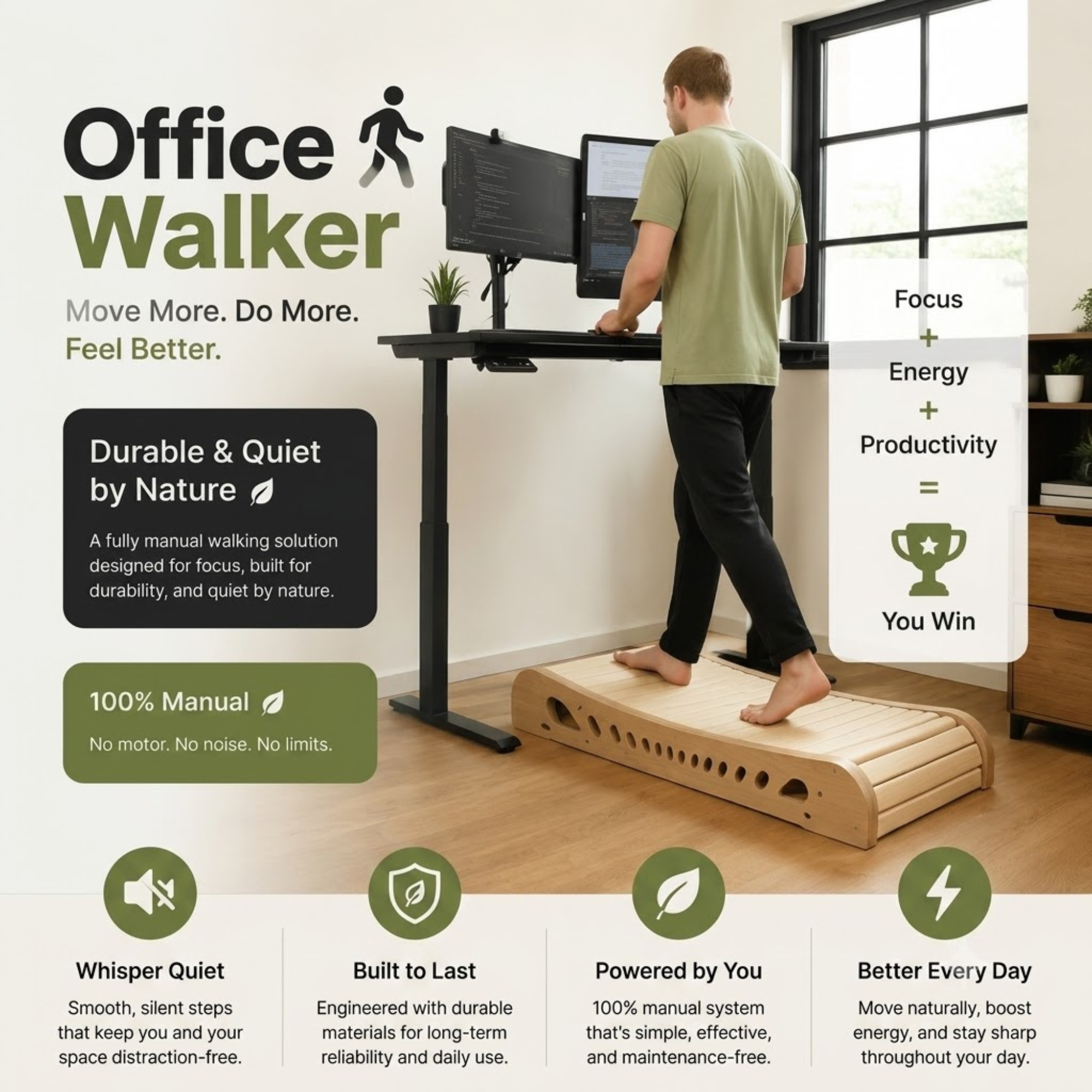 Movana Office Walker Premium Wood